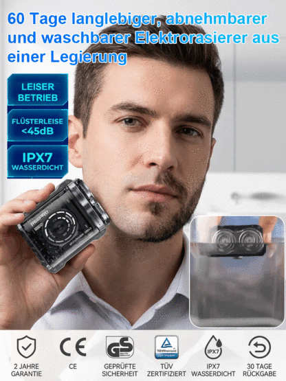 Cyber-Mecha Magnet-Rasierer: 60 Tage Akku, rückstandslos & ewig scharf! 🤖🧲🔋🪒