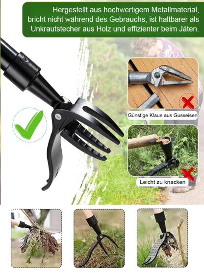 Mühelos hartnäckiges Unkraut entfernen! 🌱 Das perfekte Werkzeug, um fest verwurzeltes Unkraut herauszuziehen! 💪