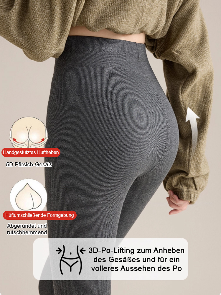 【Ganzjährige Temperaturregelung】Hohe Taille, Bauchkontrolle, kaltenresistente Lammwoll-Leggings.