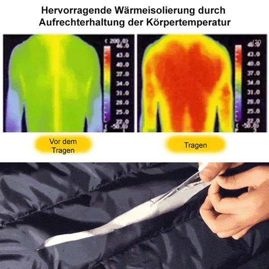 Daunenjacke, die bis zu -25℃ warm hält 🥶 und sowohl als Außenschicht als auch als Zwischenschicht getragen werden kann! 🧥