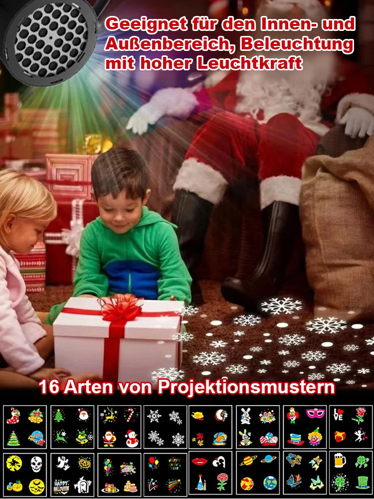 🎄 Sofortiges Winterwunderland! 2K HD Weihnachtsprojektorlicht ⭐ Plug & Play + 3-Tage-Liefergarantie 🚀