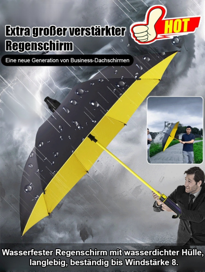 Selbstöffnender doppelter sturmsicherer Regenschirm