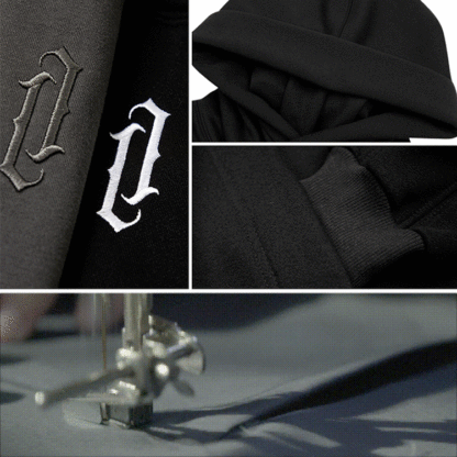 Lose Samtjacke mit hohem Kragen und Kapuze für Paare im Hip-Hop-Stil