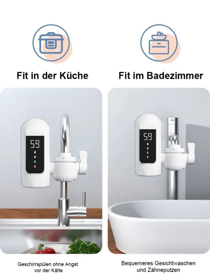Nur 1 € monatliche Stromrechnung! Sofortheizender, installationsfreier elektrischer Wasserhahn