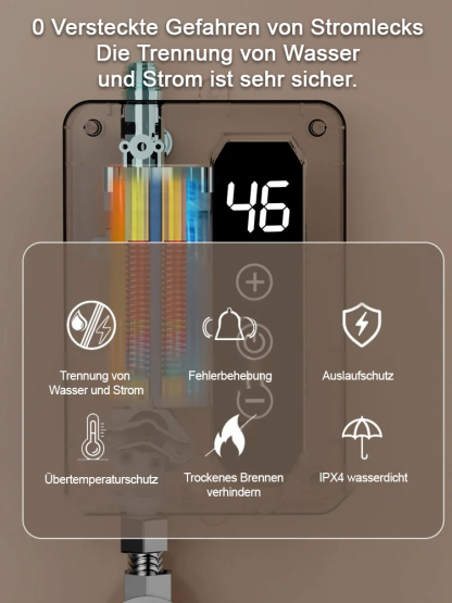 Jeden Monat nur 5 Euro für heißes Wasser für die ganze Familie! AI-gesteuerter Durchlauferhitzer, der in 3 Sekunden aufheizt. 🚿💧