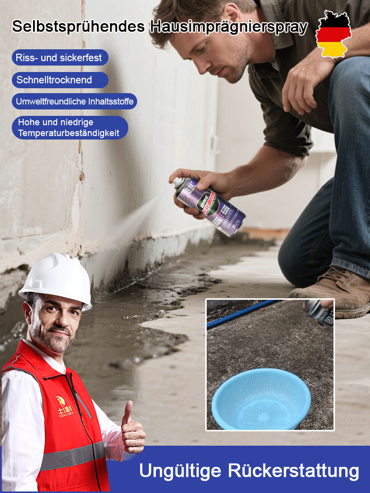 Keine Notwendigkeit, Arbeiter zu engagieren – 🏠 Wasserdicht selbst zu Hause machen! Eine Dose deckt 50㎡ ab, 🌟 30 Jahre sorgenfrei!