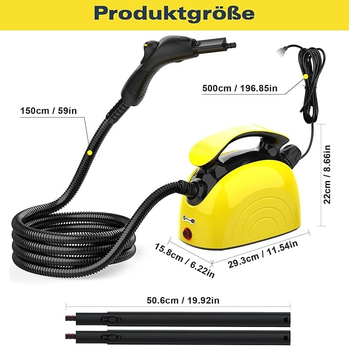 Mehrzweck Dampfreiniger,Dampfreiniger für alles-21-teiliges Zubeh?r,Dampfreiniger Handger?t und Schultergurt,Reinigen Sie,polsterm?bel,Sofa,fliesen,boden,fenster, Teppichkehrer