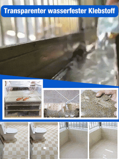Transparenter wasserfester Klebstoff