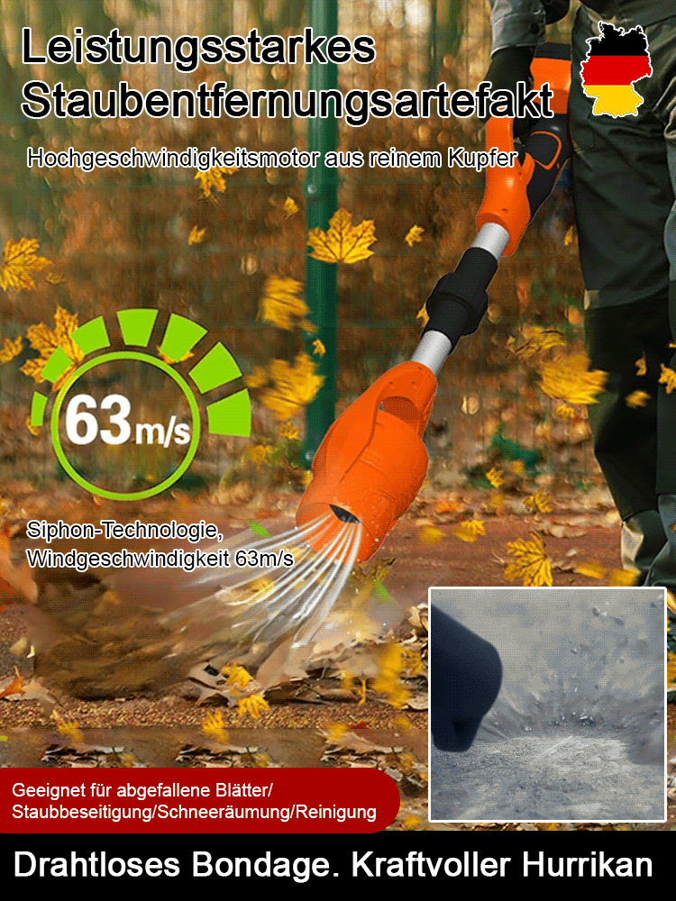 🌨️✨ In nur 3 Minuten den Schnee und die Blätter beseitigen: Kabelloser, faltbarer Schneeflächengebläse! 🍃❄️