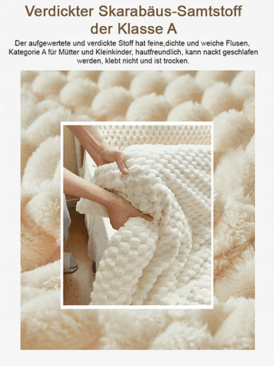 Doppelschichtige, dicke Decke aus Samt.