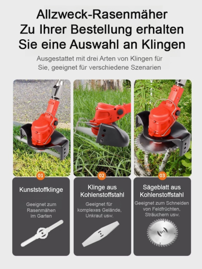 Zusammenklappbarer handgeführter Lithium-Jäter mit Rädern