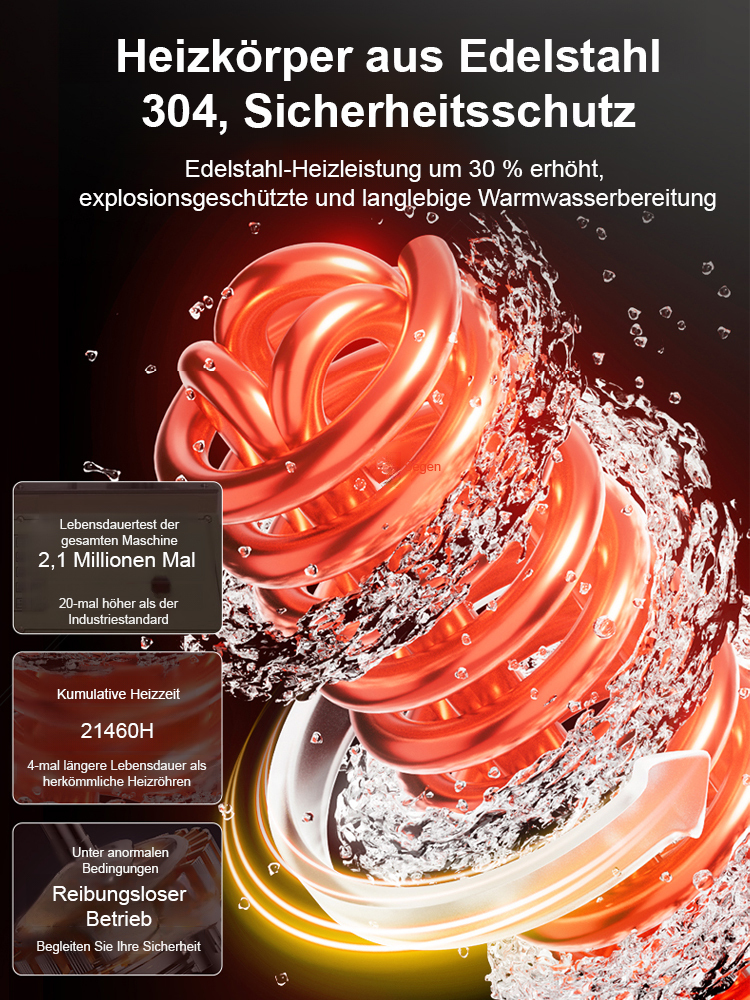 【Keine komplizierte Installation erforderlich】🚿 ECO Durchlauferhitzer für die Wandmontage，Exklusives Energiesparpatent！💡 🌿