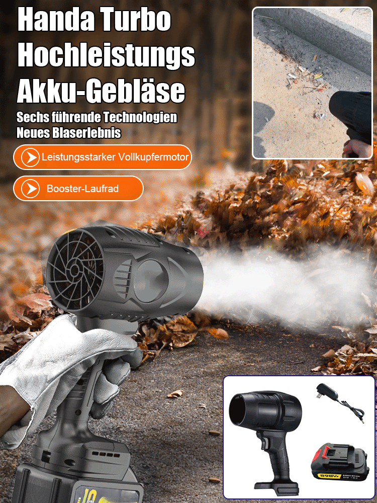 Reinigen Sie in nur 5 Minuten den Garten von Blättern 🍂 und in 3 Minuten Ihr Auto vom Schnee! ❄️ Kabel- und kabelloses Kraftpaket mit Turbopower und langer Akkulaufzeit! 💨