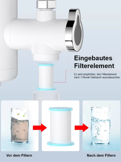 Nur 1 € monatliche Stromrechnung! Sofortheizender, installationsfreier elektrischer Wasserhahn