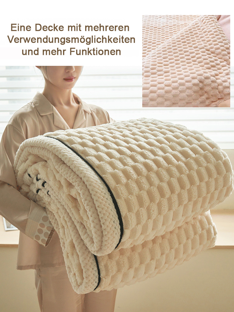 Doppelschichtige, dicke Decke aus Samt.