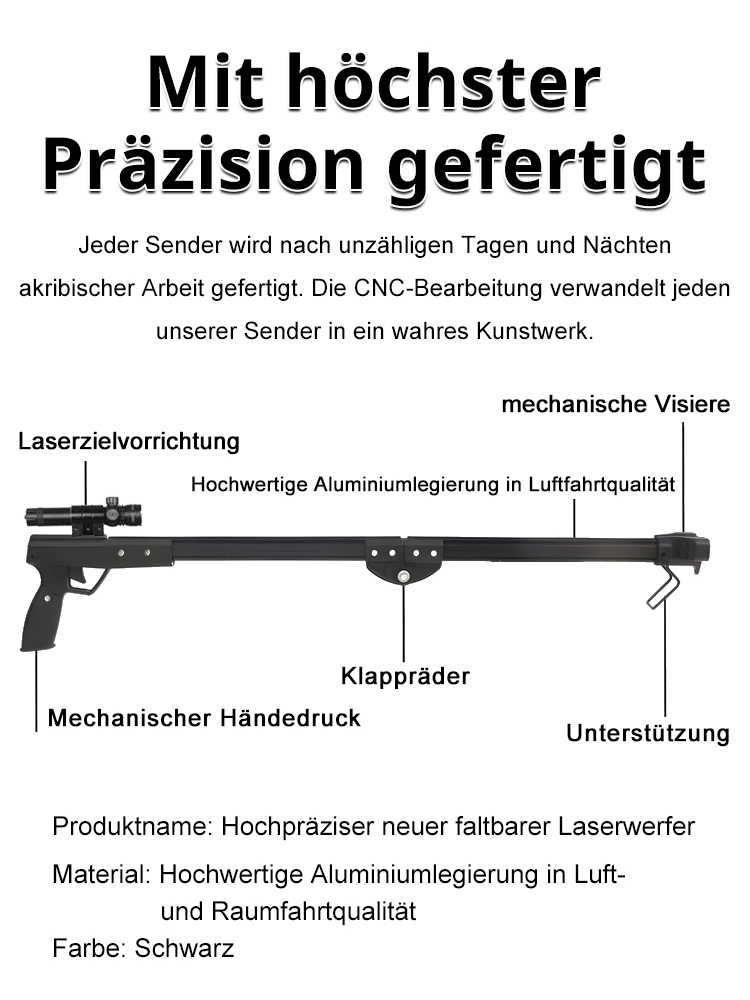 Keine Genehmigung erforderlich 🔓 Laserzielerfassung, neuartige klappbare Wolframstahl-Schleuder mit Abzug—Trefferquote von 99,5 % innerhalb von 100 Metern! 🎯