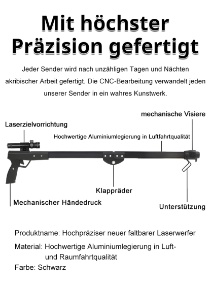 Keine Genehmigung erforderlich 🔓 Laserzielerfassung, neuartige klappbare Wolframstahl-Schleuder mit Abzug—Trefferquote von 99,5 % innerhalb von 100 Metern! 🎯