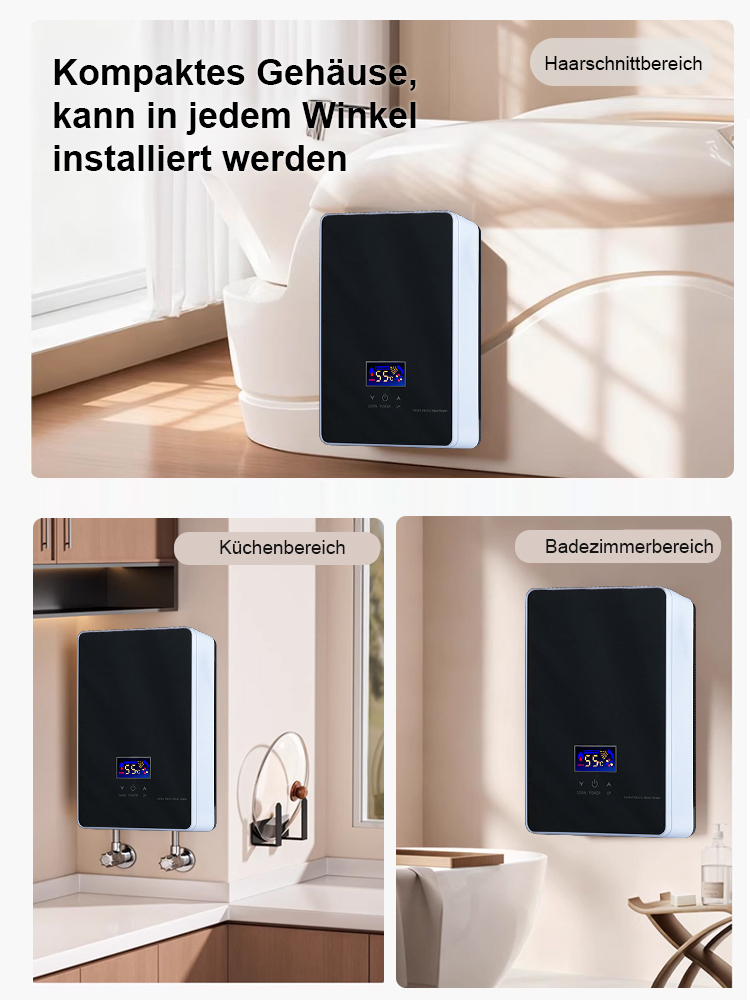 【Keine komplizierte Installation erforderlich】🚿 ECO Durchlauferhitzer für die Wandmontage，Exklusives Energiesparpatent！💡 🌿