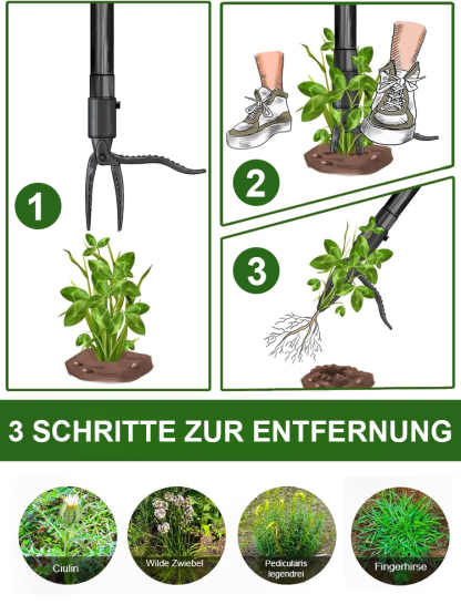 Mühelos hartnäckiges Unkraut entfernen! 🌱 Das perfekte Werkzeug, um fest verwurzeltes Unkraut herauszuziehen! 💪