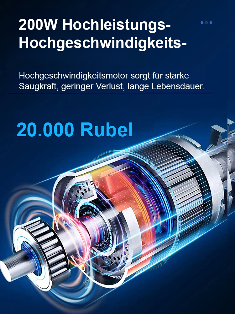 【Fanttik Modell】Kabelloser Autostaubsauger mit Ladefunktion