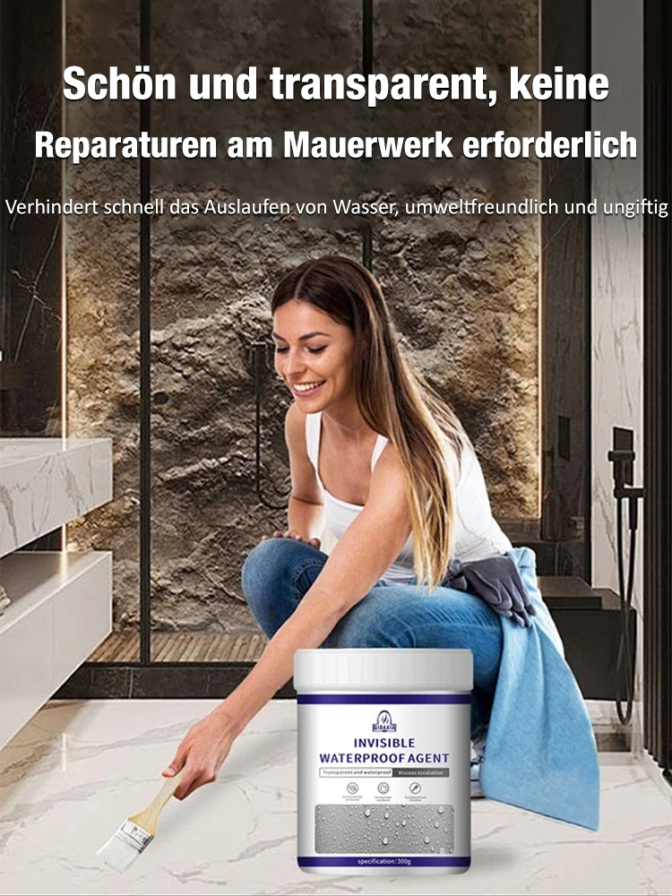 Transparenter wasserfester Klebstoff