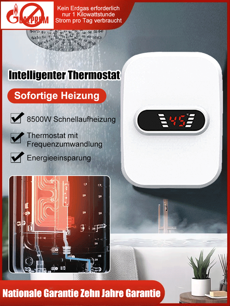 Stromrechnung weniger als 10€ pro Monat! Gasdurchlauferhitzer austauschen!