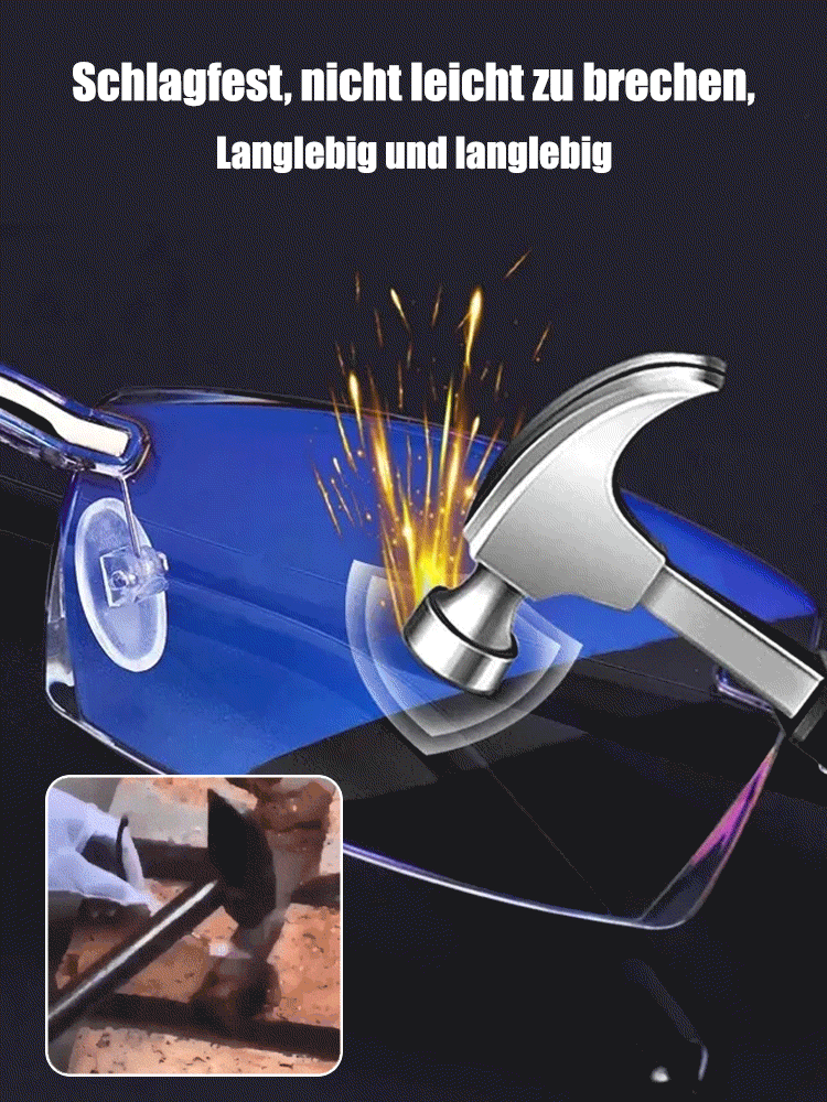 Ultraleichte randlose Lesebrille mit Diamantschlifftechnik und Blaulichtfilter! 💎👓🛡️
