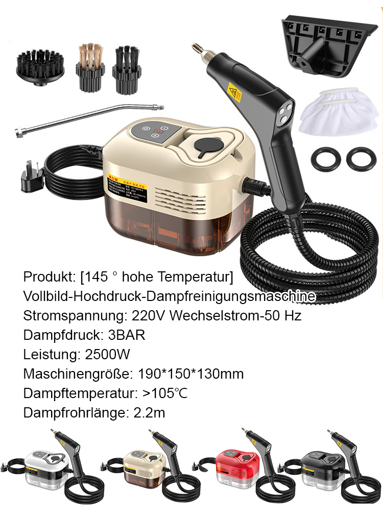 🚿✨ Allround-Hochdruck-Dampfreiniger 🔥💦 Sterilisation & Sauberkeit mühelos