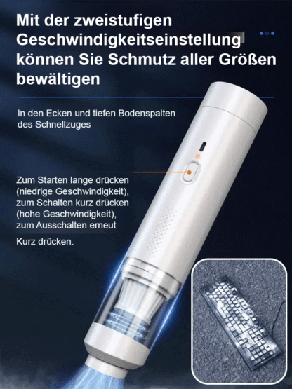 【Fanttik Modell】Kabelloser Autostaubsauger mit Ladefunktion