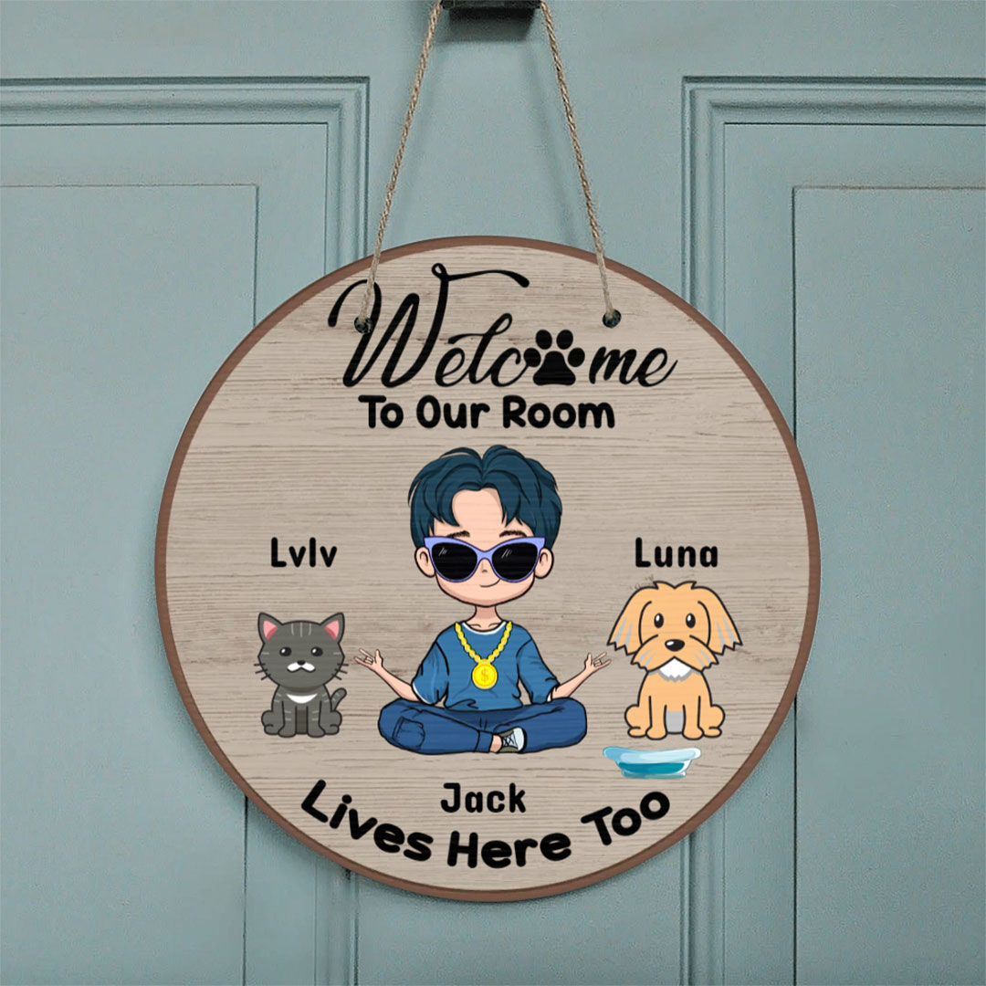 Personalized Pets Door Sign - Gift Idea For Pet Mom/Dad -ancustom
