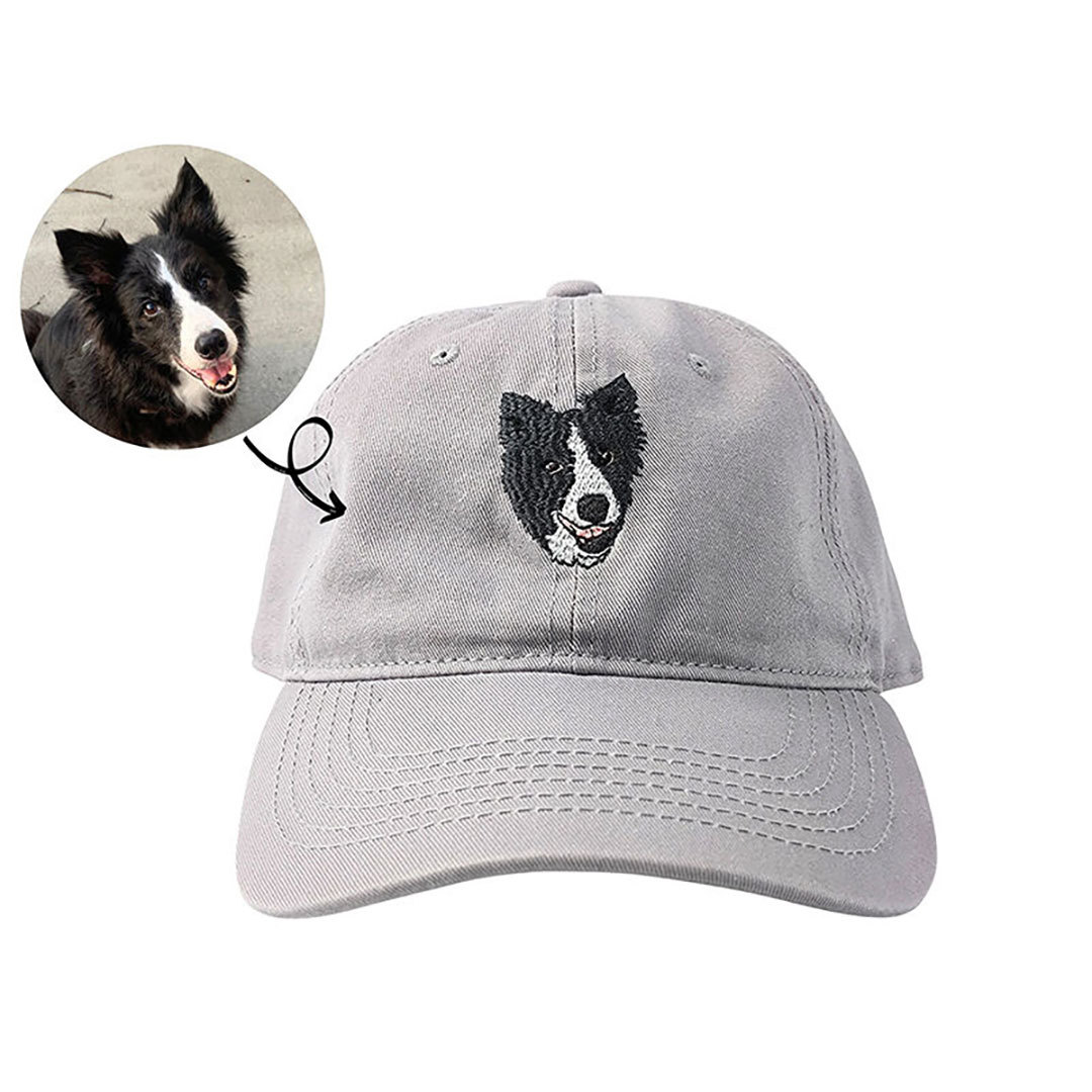 Personalized Hat Custom Embroidered Pet Head Color Photo Adorable Gift for Pet Lovers-ancustom
