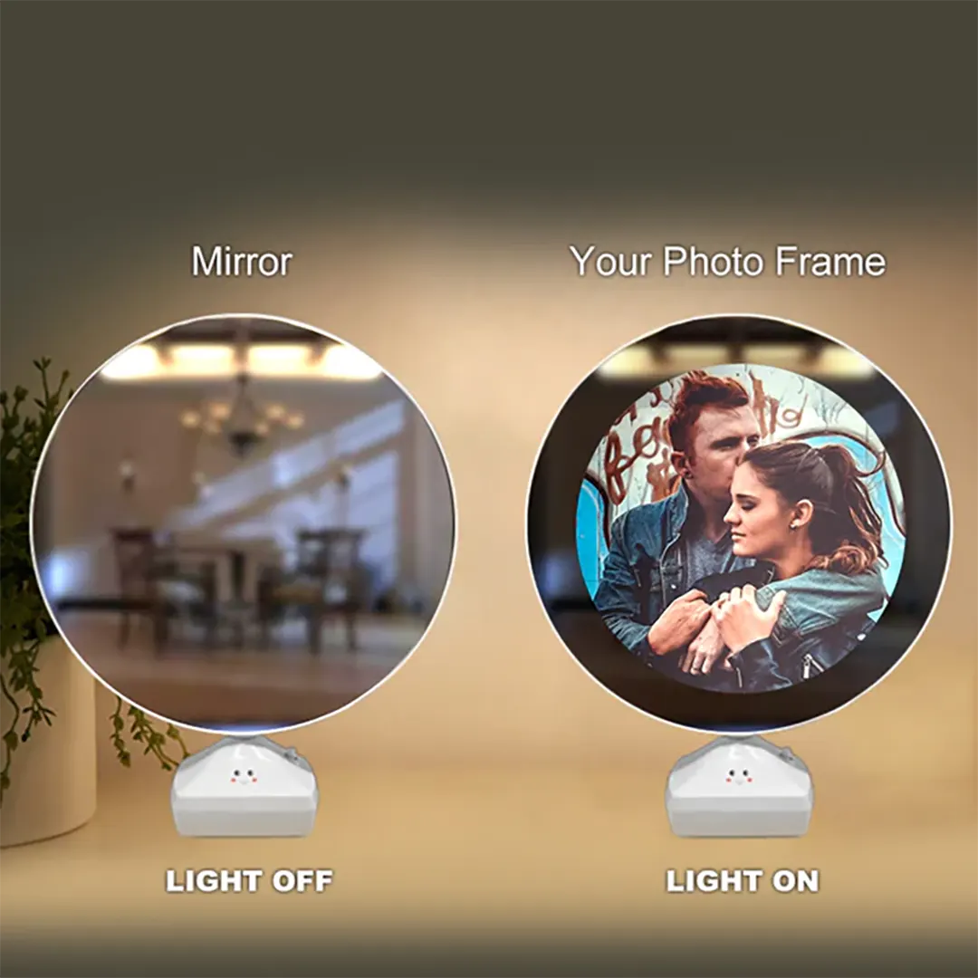 Magic Personalized Photo Night Lamp Two Ways - Mirror and Night Light-ancustom