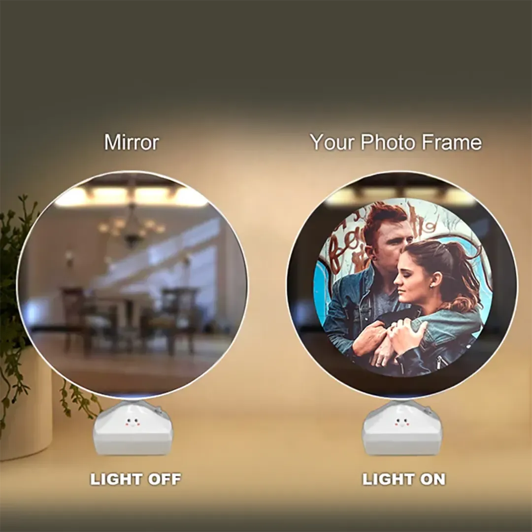 Magic Personalized Photo Night Lamp Two Ways - Mirror and Night Light-ancustom