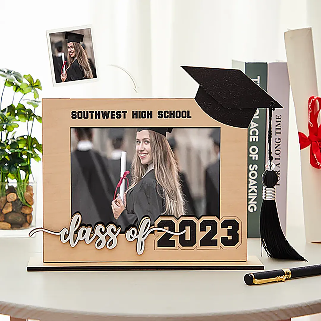 Custom Graduate Photo Frame Personalized Class School Wooden Frame Graduation Gift-ancustom