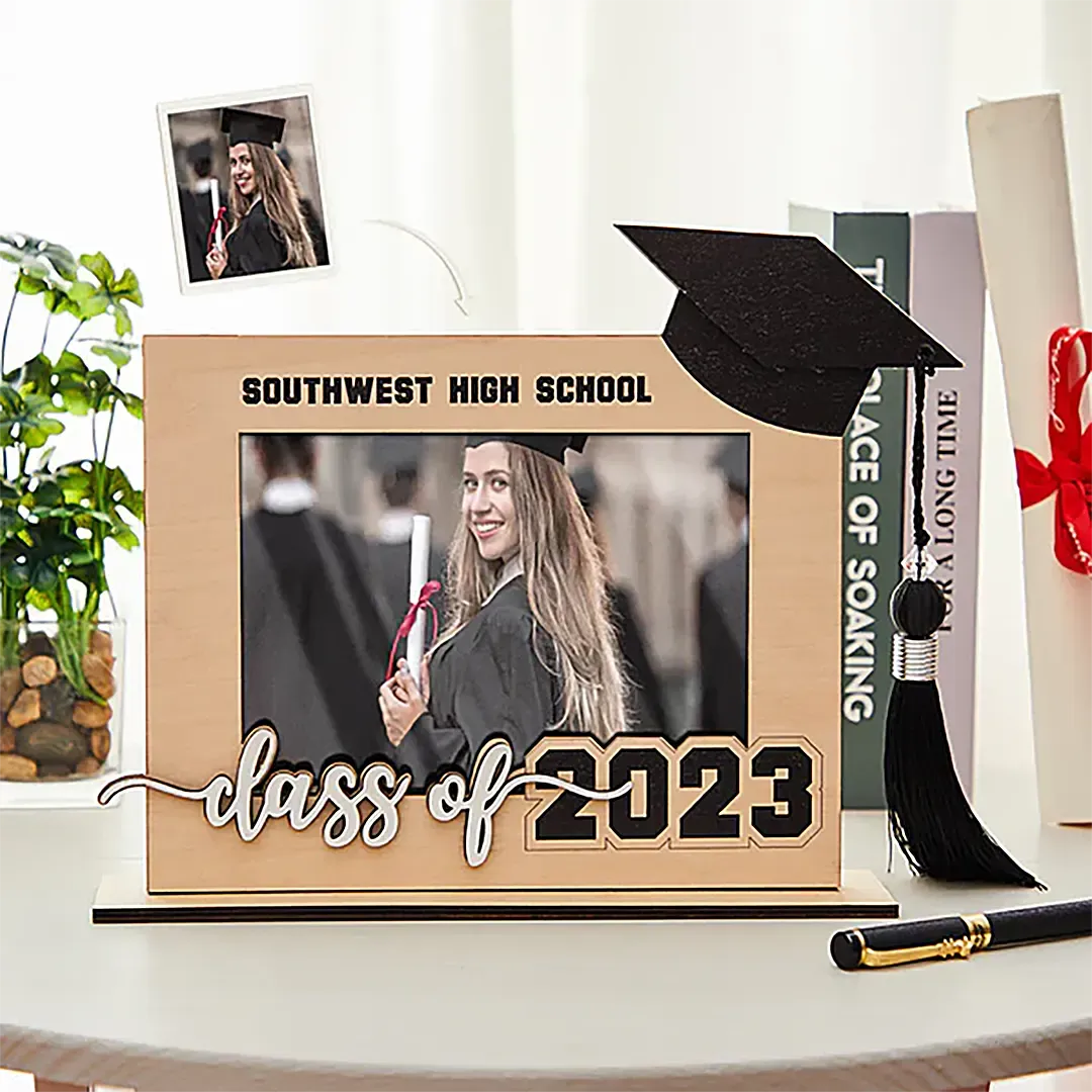 Custom Graduate Photo Frame Personalized Class School Wooden Frame Graduation Gift-ancustom
