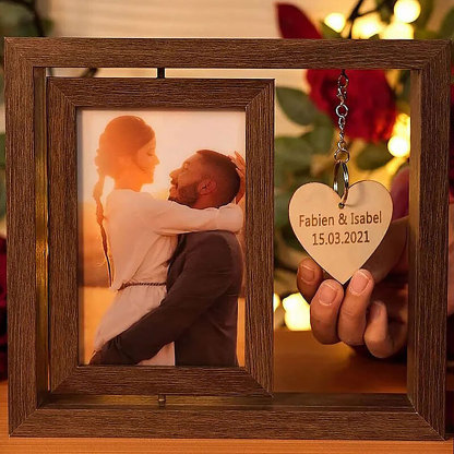 Personalized Rotating Photo Frames Valentine's Day Gifts for Couples-ancustom