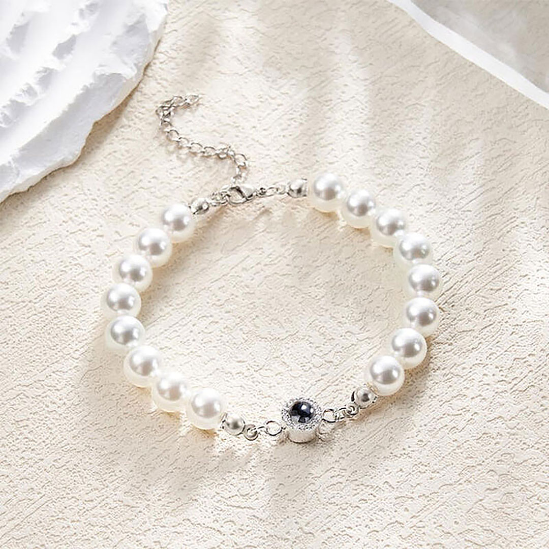 Personalized Projection Picture Bracelet With Pearl Chain Exquisite Gift-ancustom