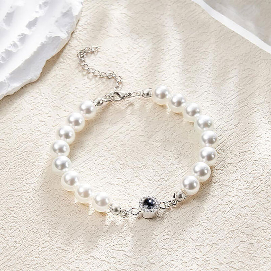 Personalized Projection Picture Bracelet With Pearl Chain Exquisite Gift-ancustom