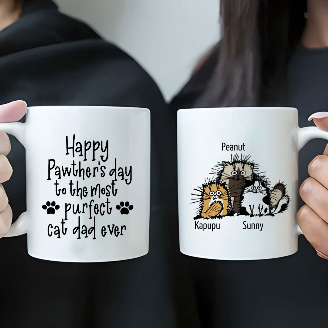 Happy Pawther's Day Funny Personalized Coffee Mug-ancustom