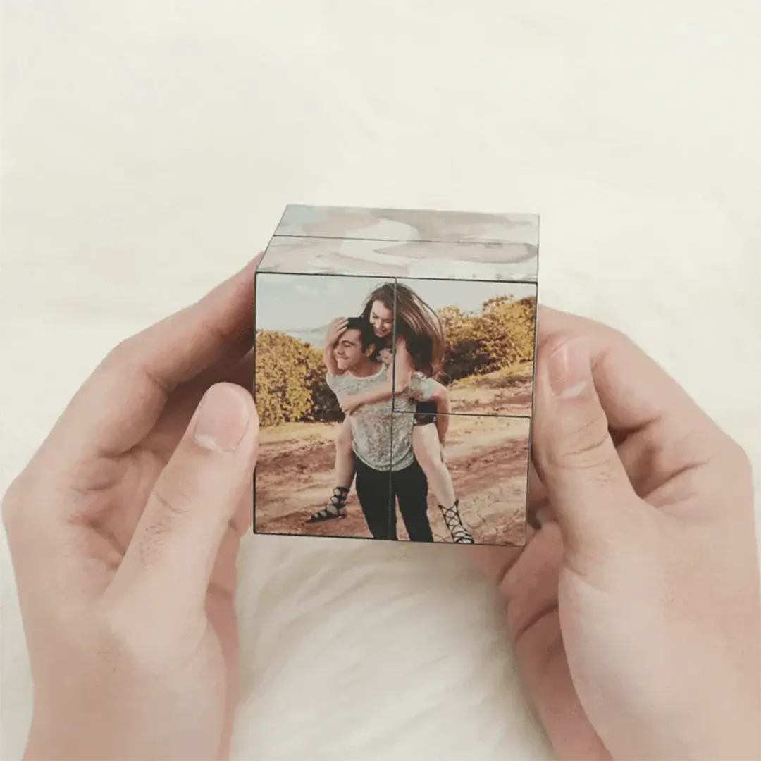 Custom Photo Rubic's Cube Romantic Style for Lovers Multiphoto Gifts for-ancustom