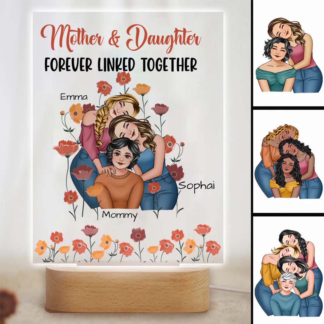 A Bond That Can't Be Broken - Personalized Mother Shaped Plaque Light Base-ancustom