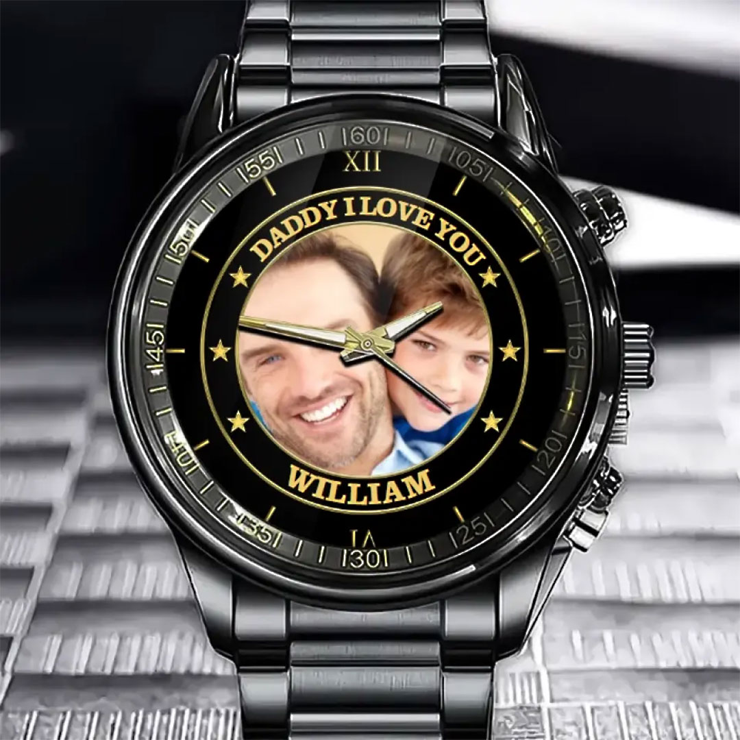 Personalized Upload Your Photo Custom Title & Name Watch Printed-ancustom