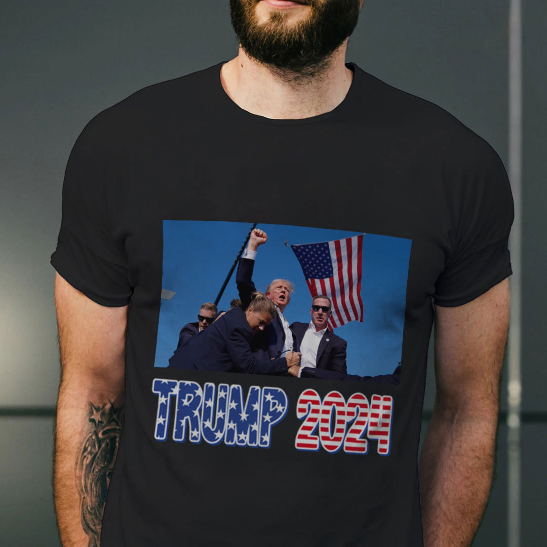 Donald Trump 2024 Survived Shot At Election Rally T-Shirt-ancustom