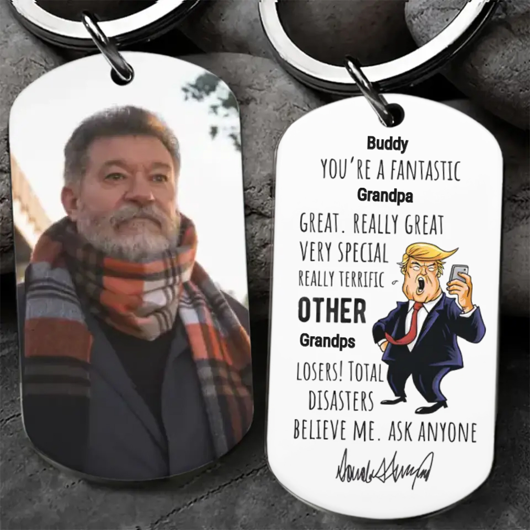  You're A Fantastic Grandpa Metal Keychain-ancustom