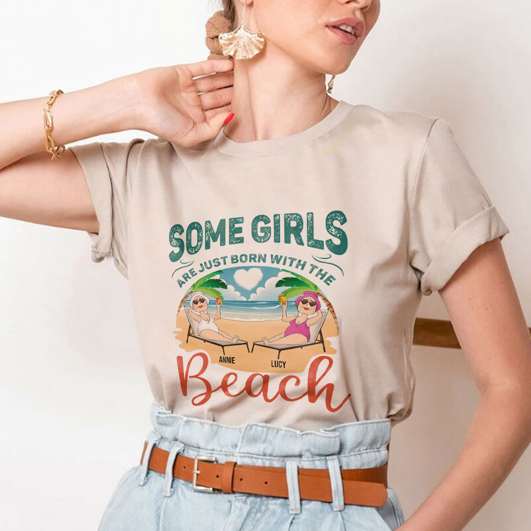 Born to Love the Beach - Personalised T-Shirts-ancustom