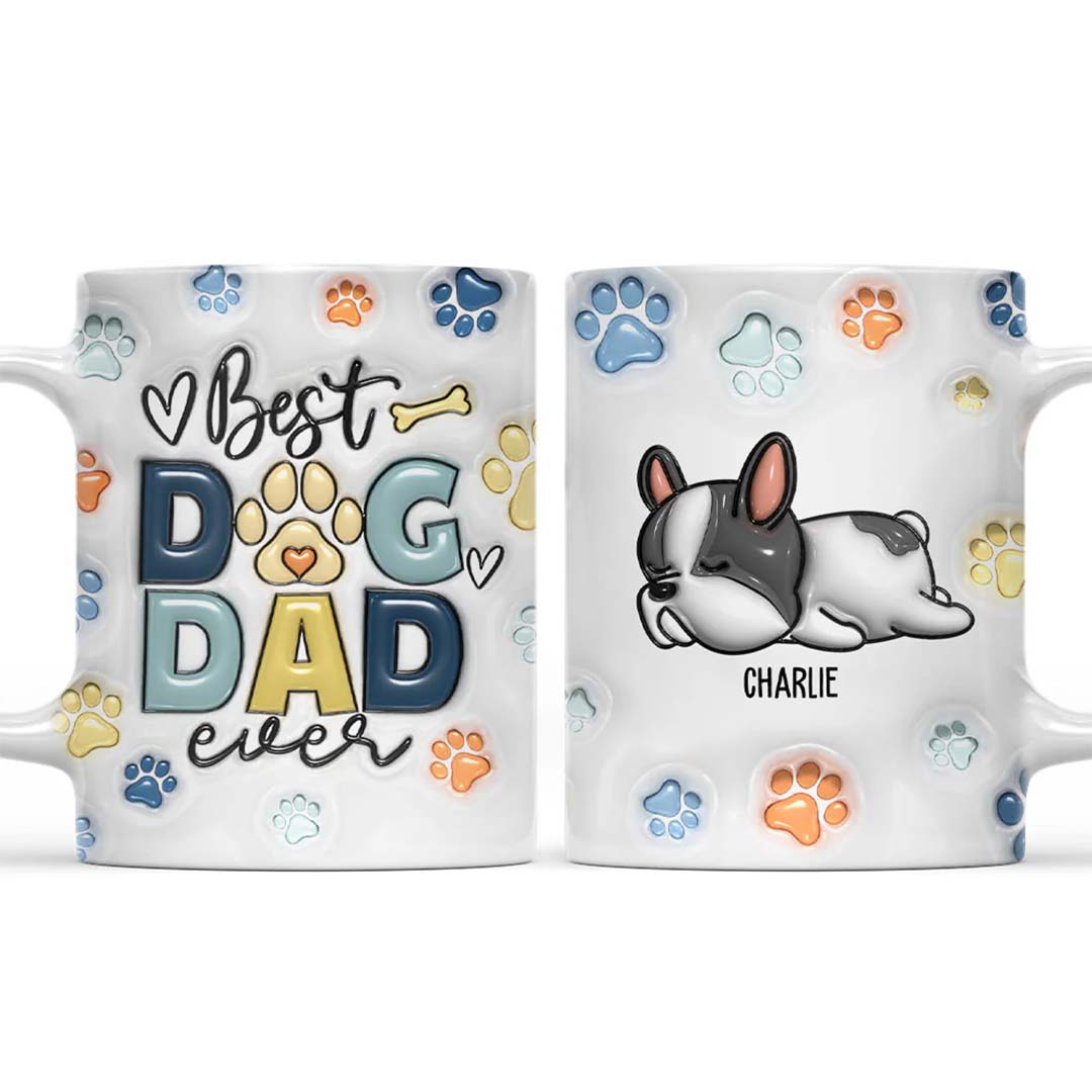 Dog Dad - Personalized Custom 3D Inflated Effect Mug-ancustom