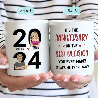 On The Best Decision - Gift For Couples - Personalized Mug-ancustom