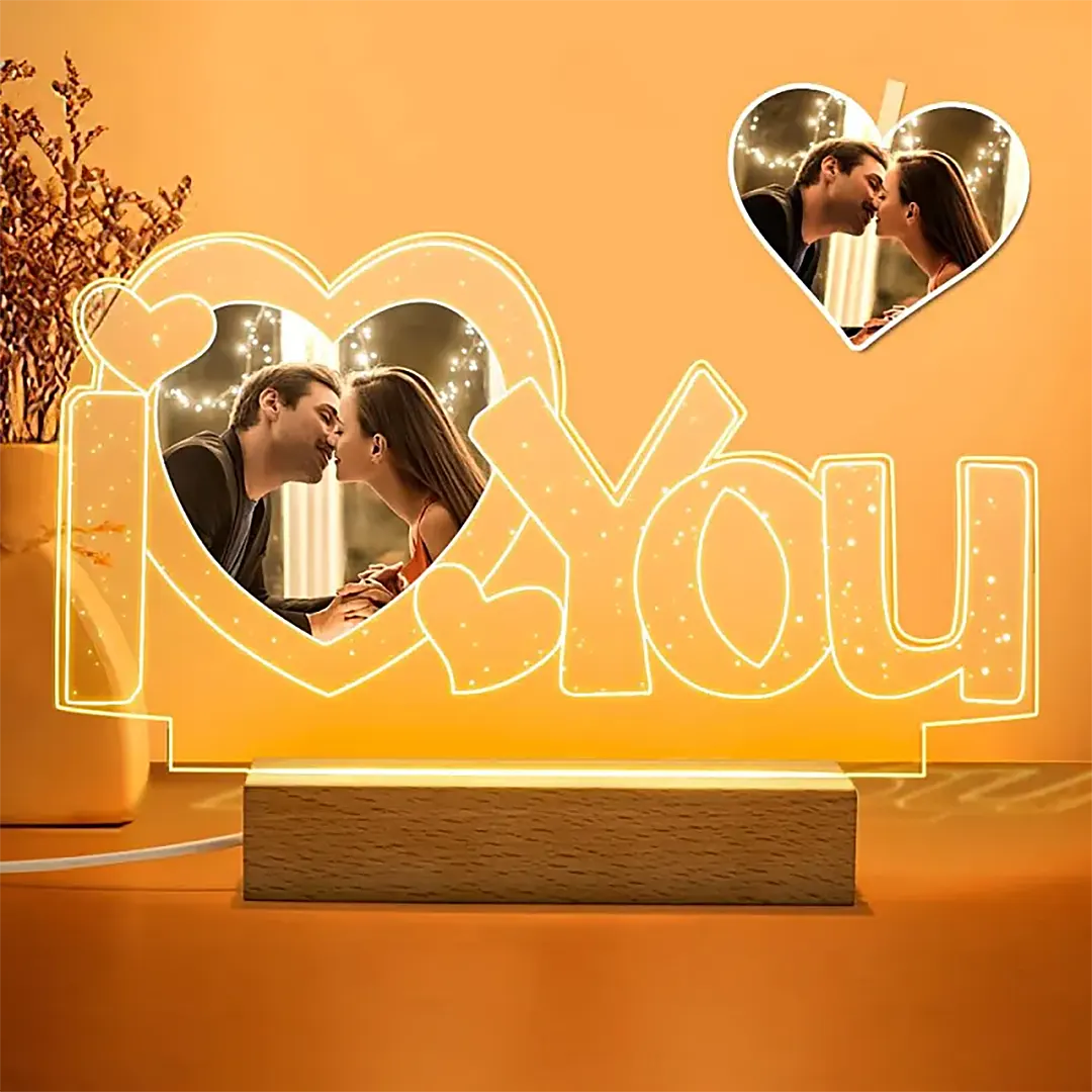Custom Acrylic Photo Lamp Night Light Gift for Lovers-ancustom