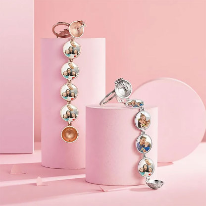 Custom Photo Keychain Personalized Photo Wings Locket Frame For Women-ancustom