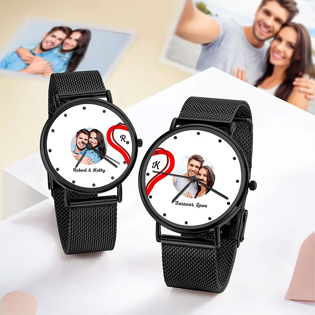 Splicing Red Heart Photo Watch Romantic Valentine's Day Gifts For Couples-ancustom